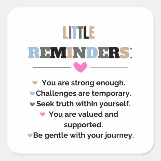 感動的やる気を起こさせるギフト スクエアシール (正面)