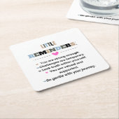 感動的やる気を起こさせるギフト スクエアペーパーコースター (アングル)