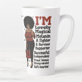 感動的やる気を起こさせる前向き女王 カフェラテマグ (右)