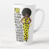 感動的やる気を起こさせる前向き女王 カフェラテマグ (右)