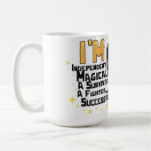 感動的やる気を起こさせる前向き女王 コーヒーマグカップ (左)