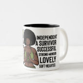 感動的やる気を起こさせる前向き女王 ツートーンマグカップ (正面右)