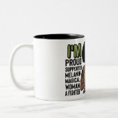 感動的やる気を起こさせる前向き女王 ツートーンマグカップ (左)