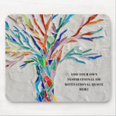 感動的やる気を起こさせる引用文ツリーマウスパッド マウスパッド (正面)