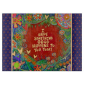 感動的やる気を起こさせる引用文フローラハートおもしろい カッティングボード (正面)