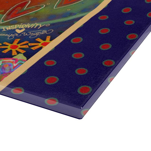 感動的やる気を起こさせる引用文フローラハートおもしろい カッティングボード (角)