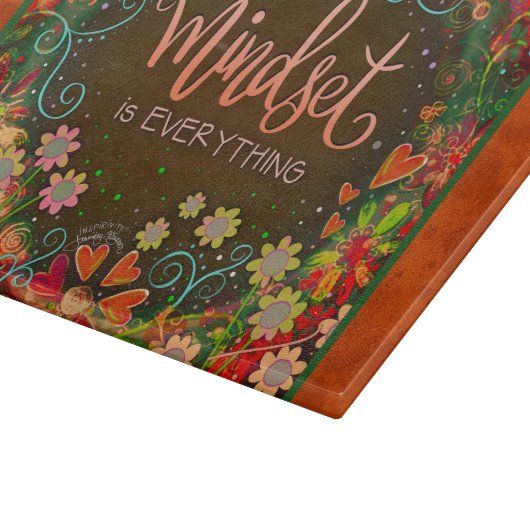 感動的やる気を起こさせる引用文フローラハート カッティングボード (角)