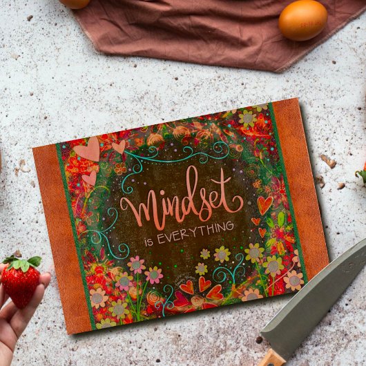 感動的やる気を起こさせる引用文フローラハート カッティングボード