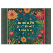 感動的やる気を起こさせる引用文フローラ カッティングボード (正面)