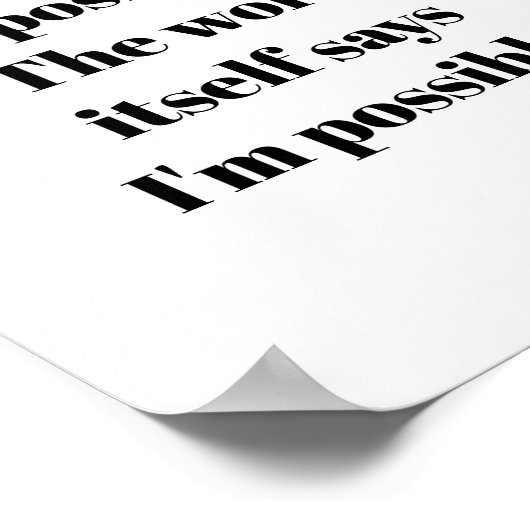 感動的やる気を起こさせる引用文 ポスター (角)