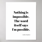 感動的やる気を起こさせる引用文 ポスター (正面)