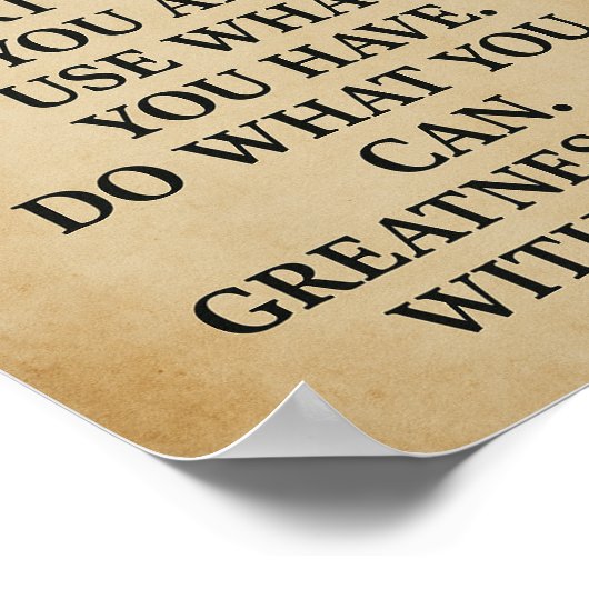 感動的やる気を起こさせる引用文 ポスター (角)