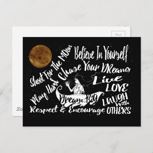 感動的やる気を起こさせる星ポストカード ポストカード (正面/裏面)