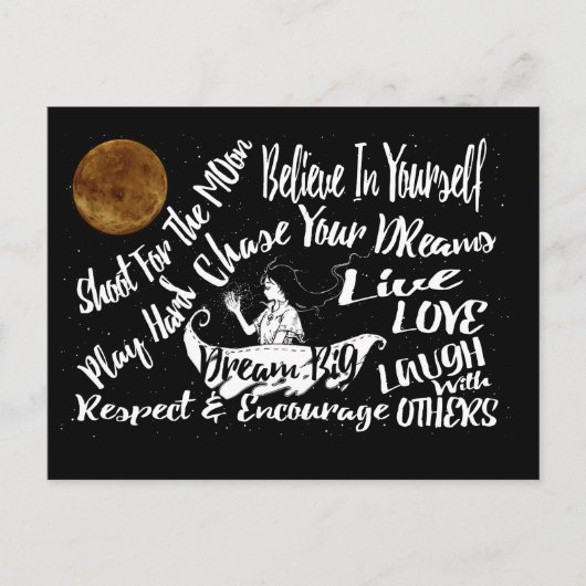 感動的やる気を起こさせる星ポストカード ポストカード (正面)