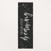 感動的エレガント引用文は夢を見てストップいない ヨガマット (正面)