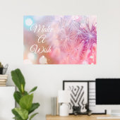 感動的エレガント願い事をする ポスター (ホームオフィス)