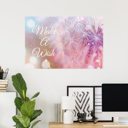 感動的エレガント願い事をする ポスター (ホームオフィス)