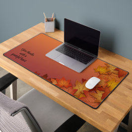 感動的カスタム文字紅葉 デスクマット