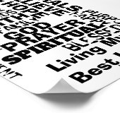 感動的キャンバス上の単語 ポスター (角)