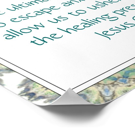 感動的キリスト教不安恐慌引用文 ポスター (角)