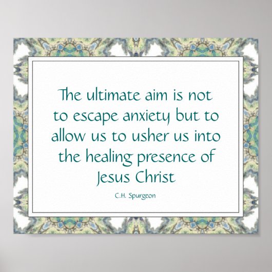感動的キリスト教不安恐慌引用文 ポスター (正面)