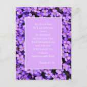 感動的キリスト教聖句の不安 ポストカード (正面)