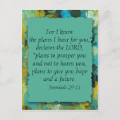 感動的キリスト教聖書神の計画はがき ポストカード (正面)