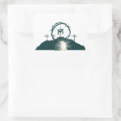 感動的キリスト教過越のイースターイエス スクエアシール (バッグ)