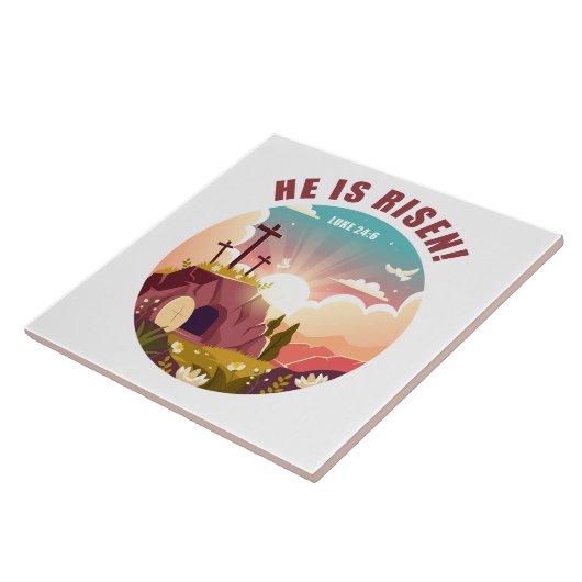 感動的キリスト教過越のイースターイエス タイル (側面)