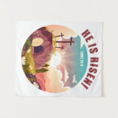 感動的キリスト教過越のイースターイエス タペストリー (正面(横))