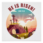 感動的キリスト教過越のイースターイエス ポスター (正面)