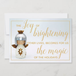 感動的クリスマス引用文とエンジェル&金ゴールド文字