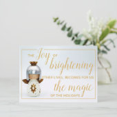 感動的クリスマス引用文とエンジェル&金ゴールド文字 (スタンド正面)