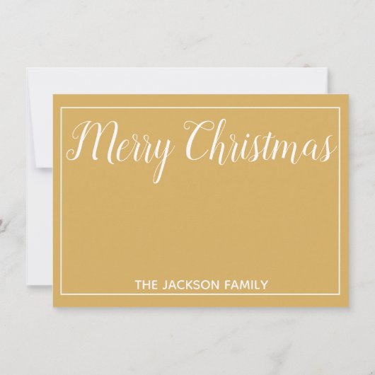 感動的クリスマス引用文とエンジェル&金ゴールド文字 (裏面)