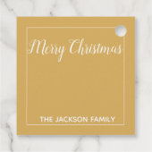 感動的クリスマス引用文とエンジェル&金ゴールド文字 フェイバータグ (裏面)