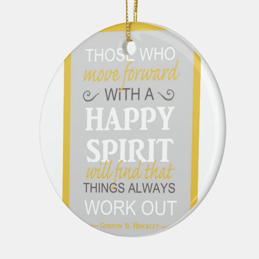 感動的ゴードンbヒンクレー引用文 セラミックオーナメント (左)