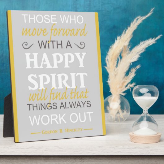 感動的ゴードンbヒンクレー引用文 フォトプラーク (側面)