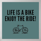 感動的サイクリング引用文 ポスター (正面)