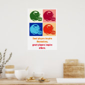 感動的サッカーユニークアートポップ・アートのアート ポスター (キッチン)