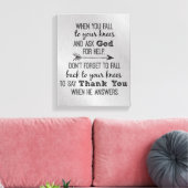 感動的サンキューゴッド引用文 キャンバスプリント (インサイチュ (リビング))