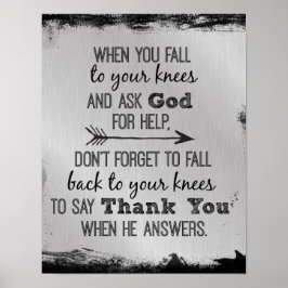感動的サンキューゴッド引用文 ポスター