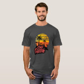'感動的ステイ前向き'文字Tシャツデザイン。 Tシャツ (正面フル)
