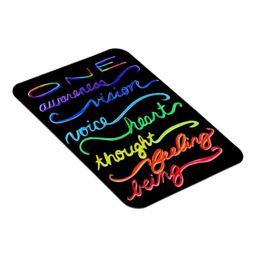 感動的チャクラをテーマにしたレインボーアートワード マグネット (右側)