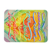 感動的チャクラレインボーワーズアートマグネット マグネット (横)