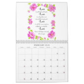 感動的チャーム予定表 カレンダー (2月 2019)