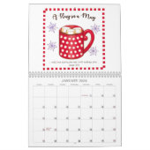 感動的チャーム予定表 カレンダー (1月 2026)