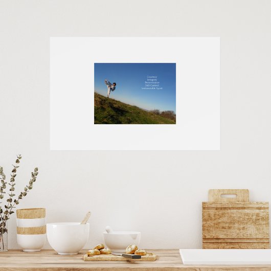 感動的テコンドーのポ子供へスター ポスター (キッチン)