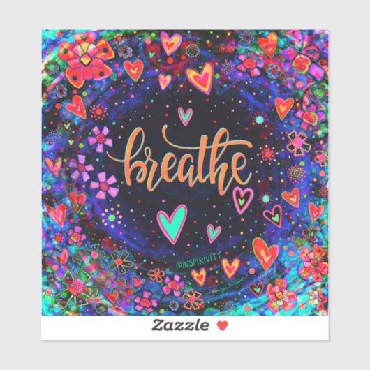 感動的ハートかわいらしの吸息 シール (シート)