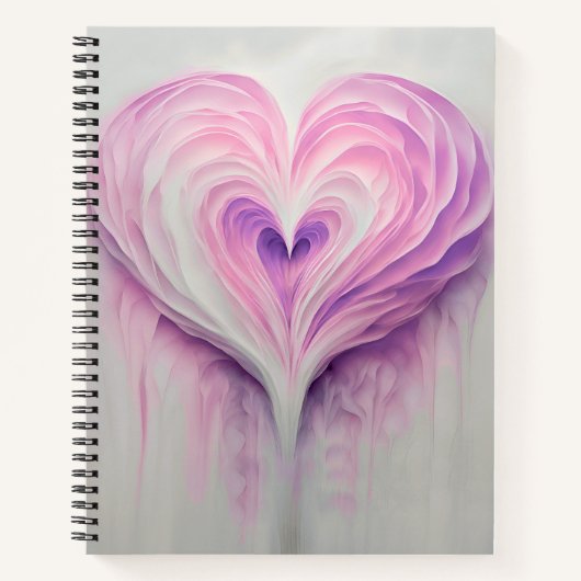 感動的ハートデザイン ノートブック (正面)