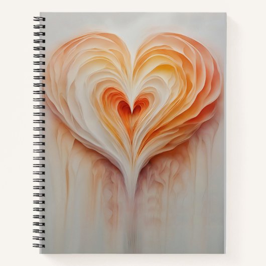 感動的ハートデザイン ノートブック (正面)